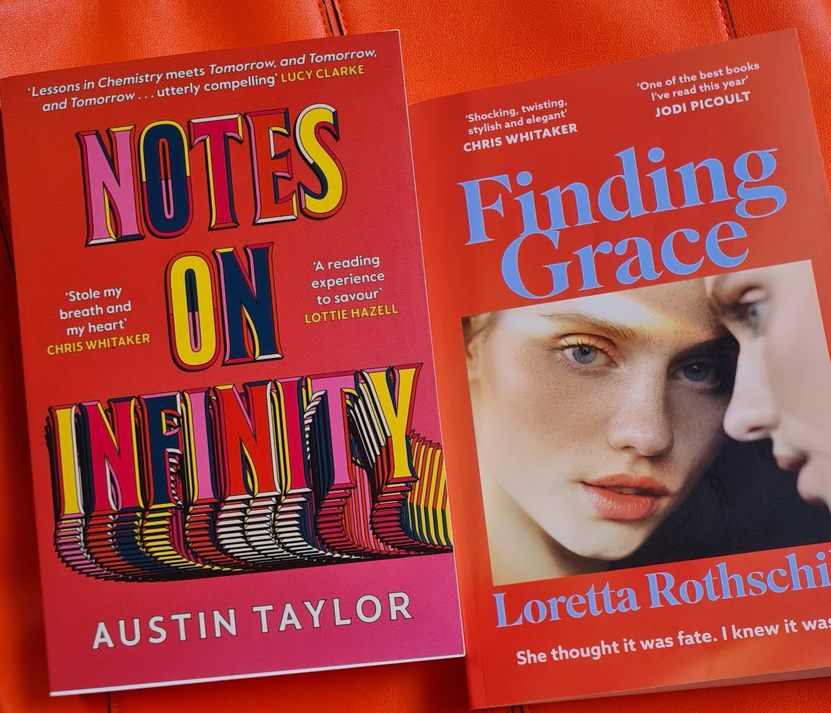 Alatarielle2's tweet photo. Colour-coordinated book post🧡☺️ #NotesOnInfinity #AustinTaylor
#FindingGrace #LorettaRothschild https://t.co/szAu1j3e3Y