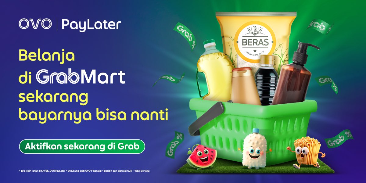 Udah waktunya belanja mingguan tapi dompet lagi seret? 

Pakai OVO | PayLater Aja! Bayar nanti, kebutuhan terpenuhi 👌