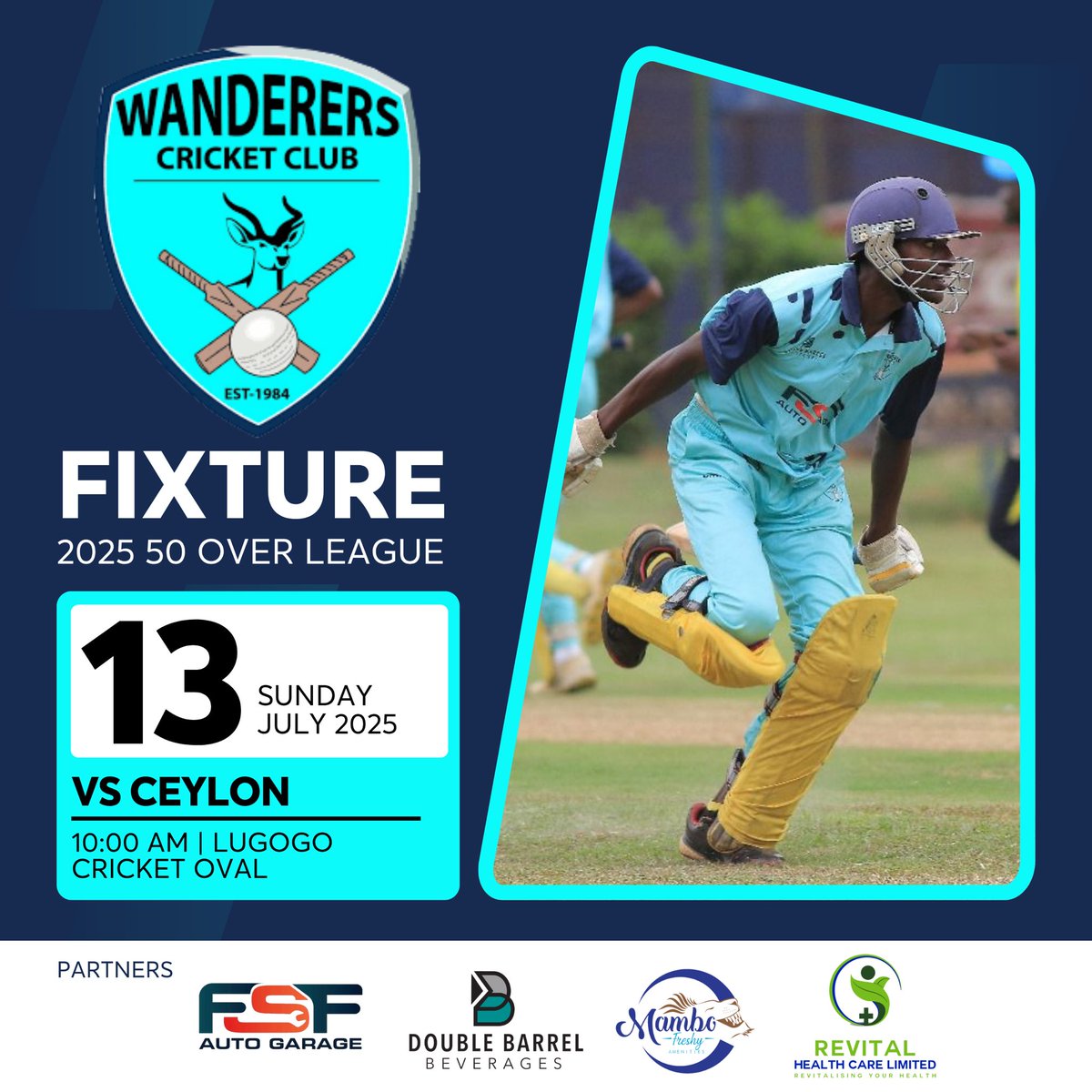 We go head-to-head with Ceylon Lions this Sunday at Lugogo in our second-to-last fixture of the season.

Action kicks off at 10:00 AM 

#FollowWanderersUg #LycaConnectsCricket