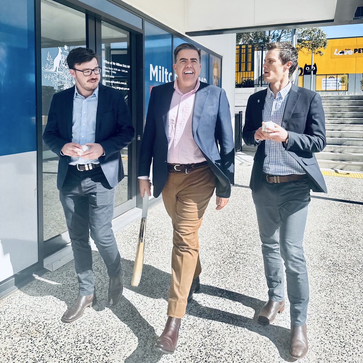 MiltonDickMP's tweet image. 🏏 Great to have Hugh and Tom from @qldcricket drop by this morning for a terrific conversation about how we can support grassroots cricket and grow the game across our local community clubs.