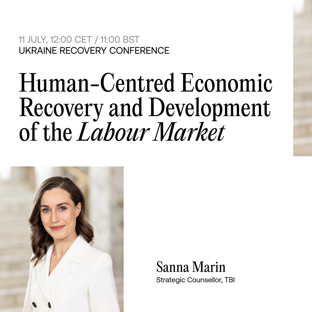 InstituteGC's tweet image. Today, TBI Strategic Counsellor @MarinSanna will join the #URC2025 to discuss how #Ukraine can put people at the heart of its economic recovery.
Watch live from 12:00 CET / 11:00 BST: urc-international.com/urc25/programm…