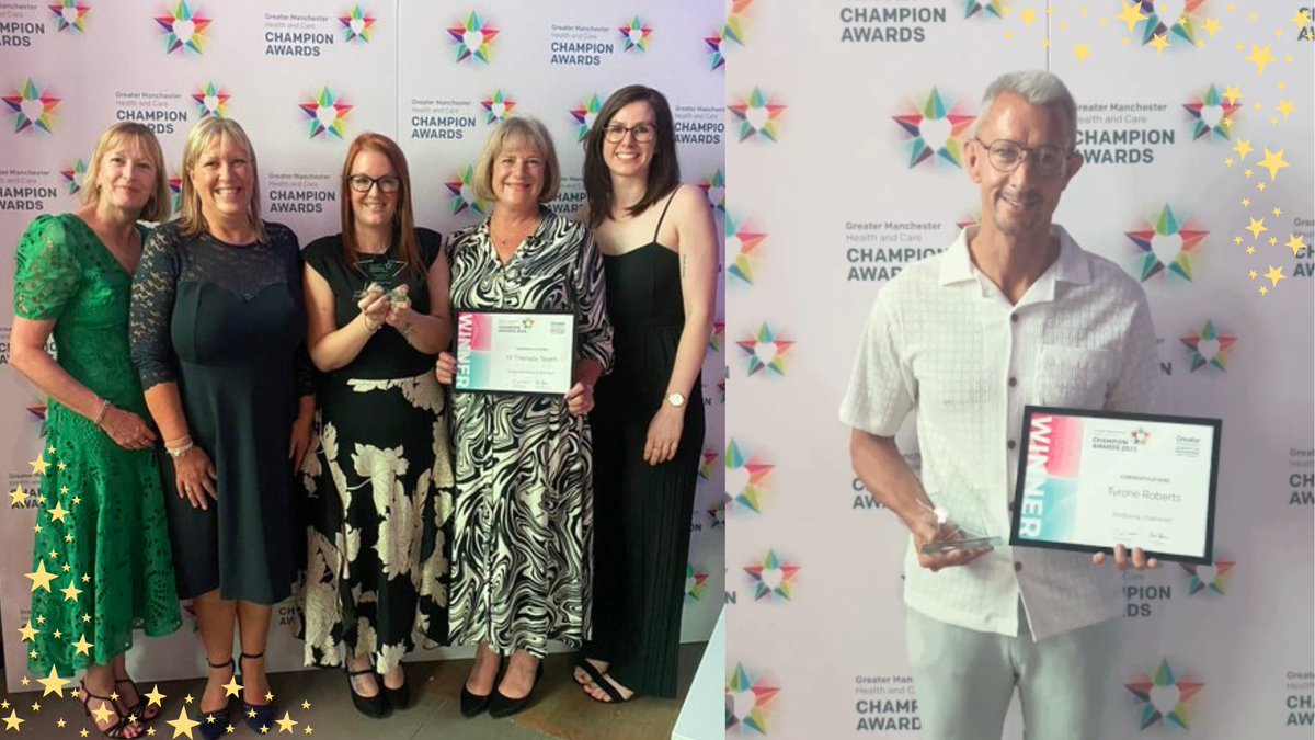 Bolton NHS Foundation Trust (@boltonnhsft) on Twitter photo Congratulations to The IV Therapy Team & <a href="/tyroneroberts2/">Tyrone Roberts</a> – Double Winners! 🎉
We are thrilled to celebrate two outstanding achievements at the Greater Manchester Health and Care Champion Awards last night.
A massive well done. Congratulations to The IV Therapy Team & <a href="/tyroneroberts2/">Tyrone Roberts</a> – Double Winners! 🎉
We are thrilled to celebrate two outstanding achievements at the Greater Manchester Health and Care Champion Awards last night.
A massive well done.