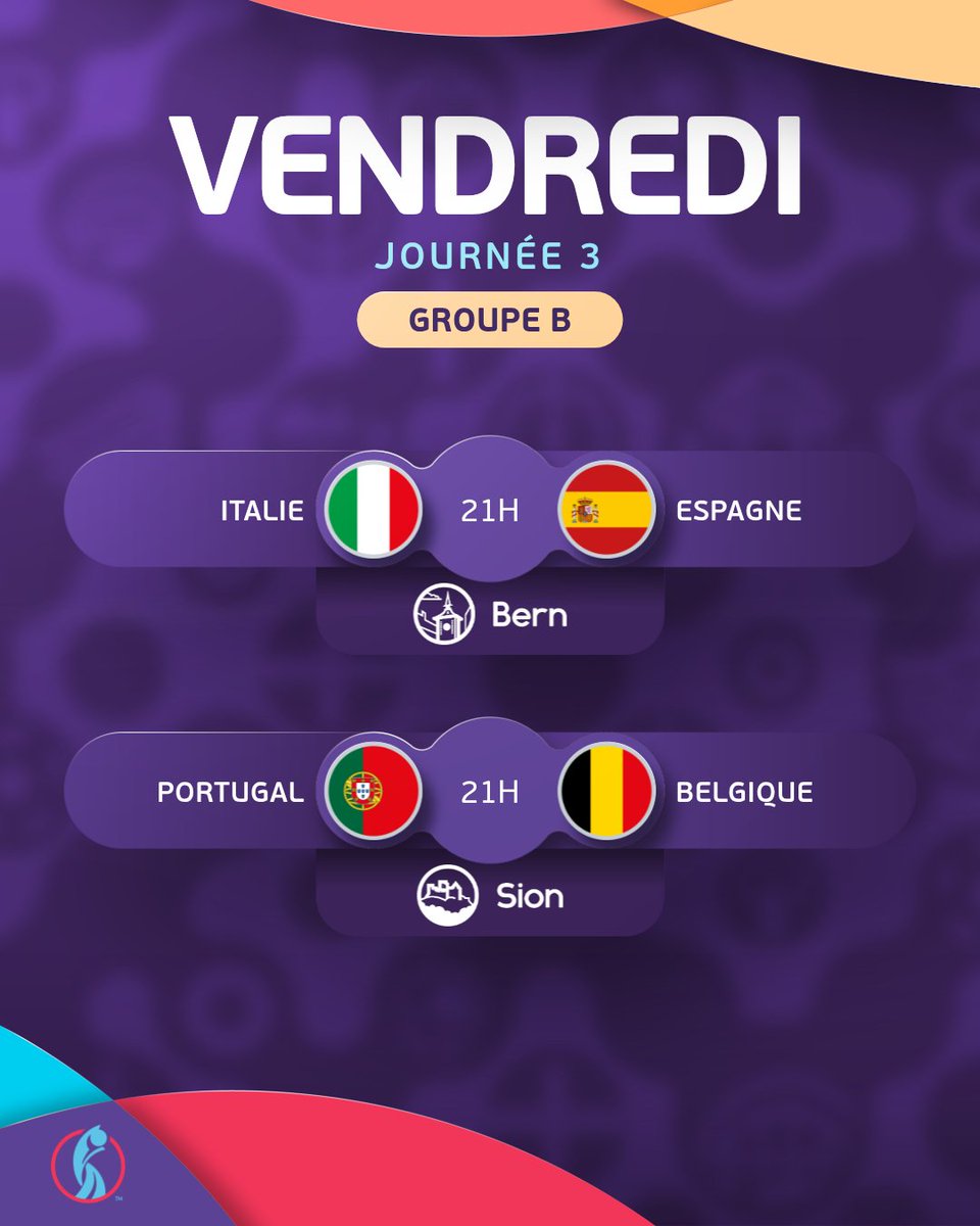 Le programme du jour 😎 #WEURO2025