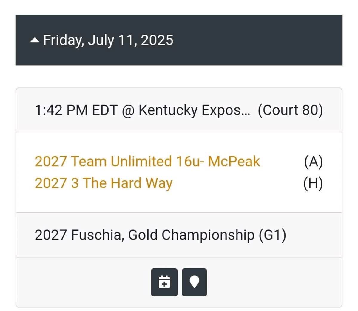 My schedule for tomorrow’s game is below. Come check me out !!