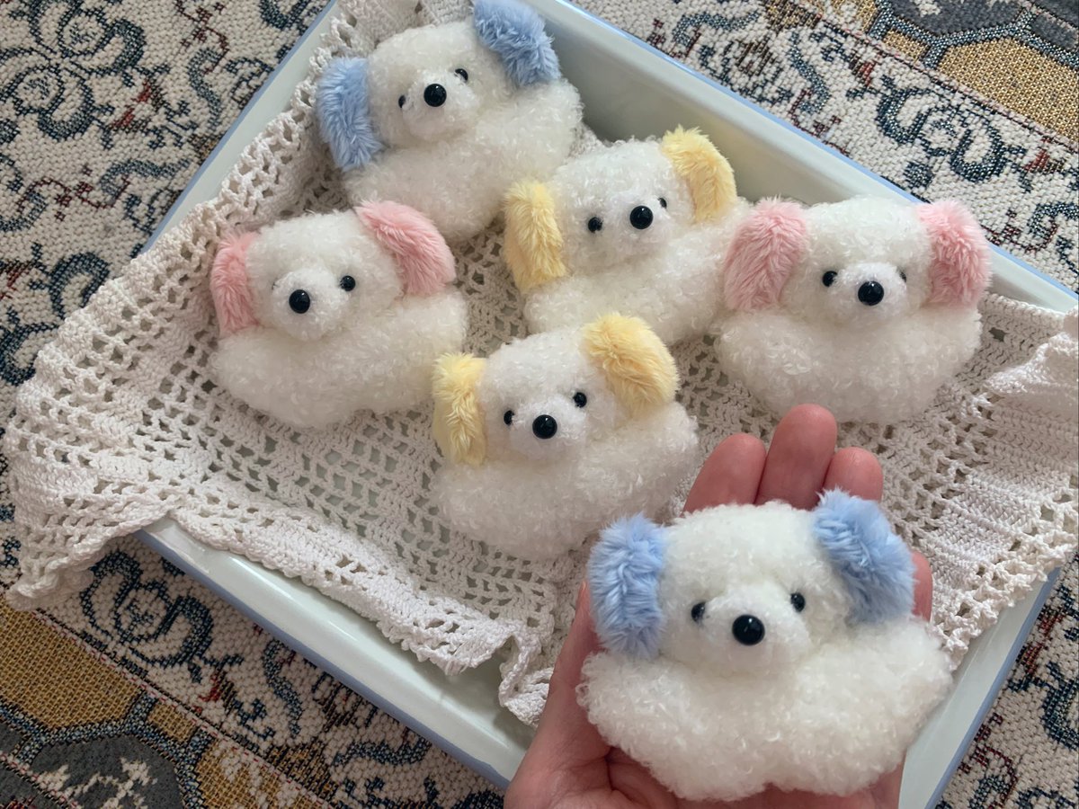 販売告知です🌷
【日時】7/13(日)12:30頃

新作そらいろ、れもんいろ、ももいろのいぬちゃん計6点を時間になりましたらラクマにお品出ししていきます♡良かったら見にいらしてください🩵💛🩷
#そぼくちゃん #ハンドメイド
#ぬいぐるみ #ハンドメイドぬいぐるみ