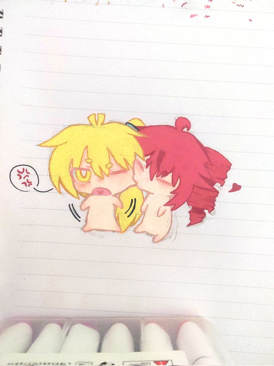 hirukoyuki850's tweet photo. Tetoneru❤️ neruteto💛
#重音テト #TheYellowOne #ship #CHIBI #art https://t.co/26PxwI9hPd