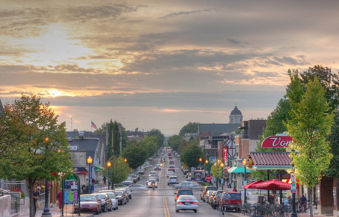 Bloomington, IN (IU) (Monroe County) 

78% White, 11% Asian
64.0% college educated

Median household income: $41,799 

2004: Kerry +24.7 🔵
2008: Obama +49.3 🔵
2012: Obama +40.0 🔵
2016: Clinton +52.3 🔵
2020: Biden +58.9 🔵
2024: Harris +53.1 🔵