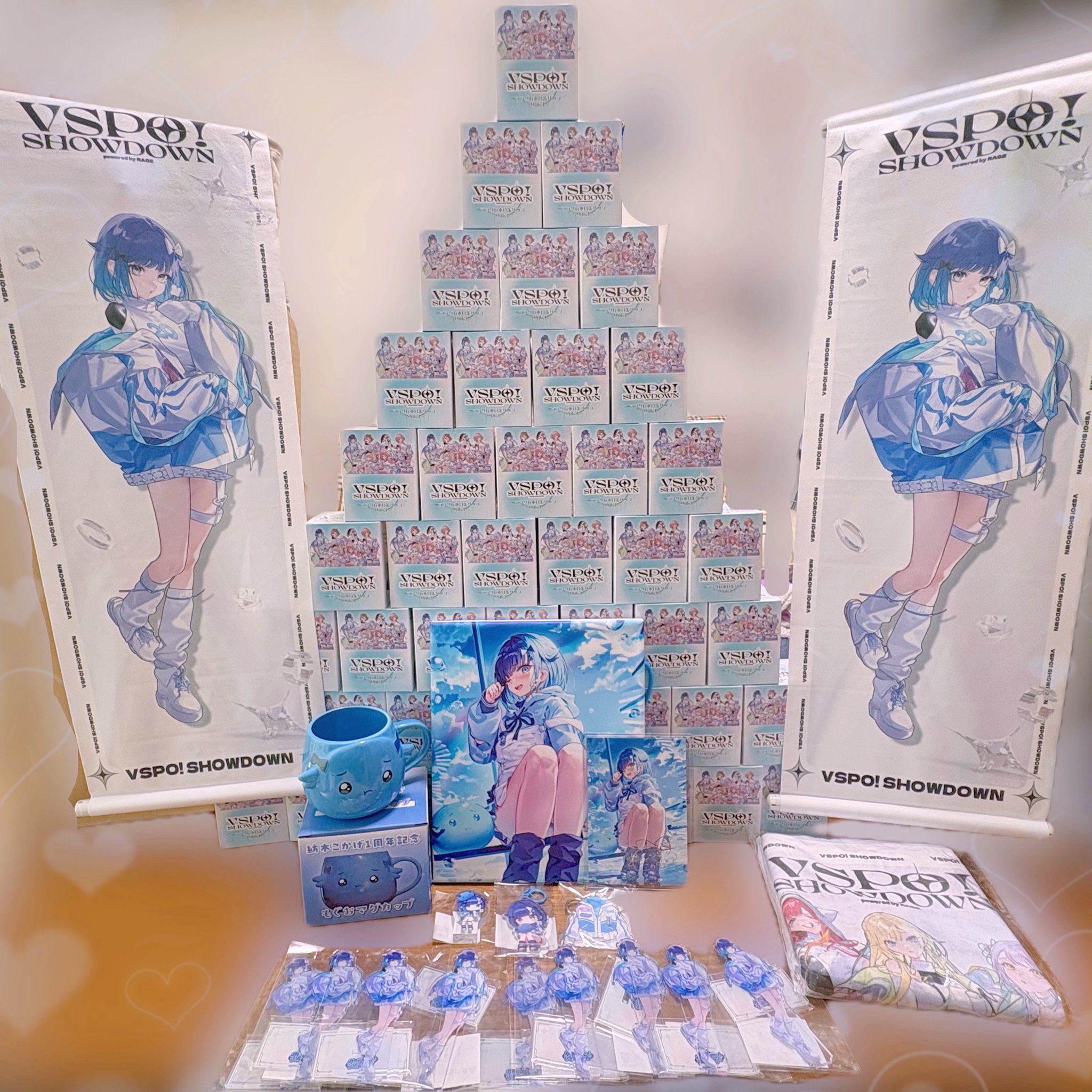 紡木こかげ VSPO!SHOWDOWNタペストリー 1周年記念 キャンバス