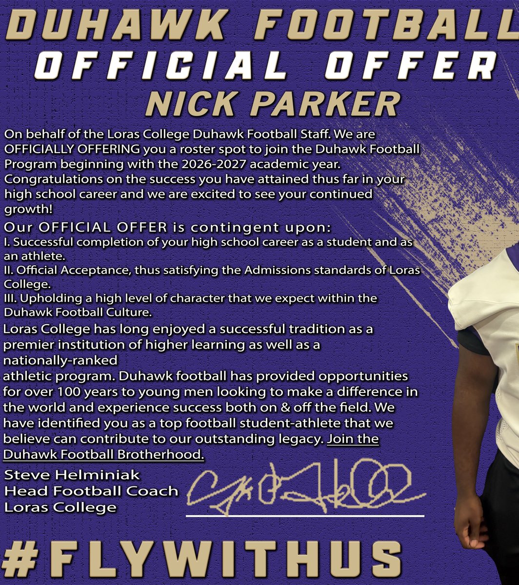 Nicholas Parker (@nickparker_52) on Twitter photo Blessed to receive my 1st offer from Loras College <a href="/LorasCollegeFB/">Loras Football</a> <a href="/CoachHipp34/">Cody Hipp</a> <a href="/RichTwpFB/">Rich Township Football</a> <a href="/EDGYTIM/">Timothy “EDGYTIM” OHalloran</a> <a href="/LCFBRecruiting/">Loras College Football Recruiting</a> Blessed to receive my 1st offer from Loras College <a href="/LorasCollegeFB/">Loras Football</a> <a href="/CoachHipp34/">Cody Hipp</a> <a href="/RichTwpFB/">Rich Township Football</a> <a href="/EDGYTIM/">Timothy “EDGYTIM” OHalloran</a> <a href="/LCFBRecruiting/">Loras College Football Recruiting</a>