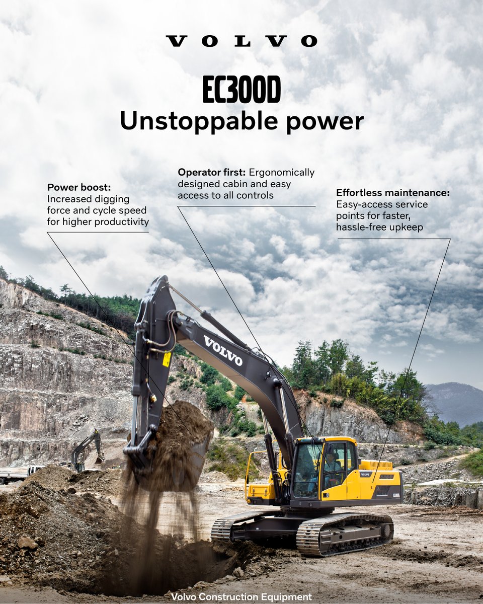 More power, less hassle.

The Volvo EC300D delivers top-tier performance with smart features and seamless maintenance.

#VolvoCE #VolvoCEIndia #EC300D #BuiltToPerform #SmartConstruction #PowerWithPrecision #SeamlessSupport #HeavyMachinery