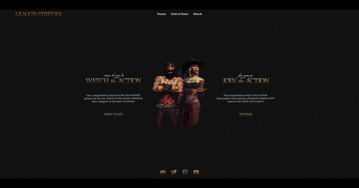 Exciting times ahead for <a href="/SeaOfThieves/">Sea of Thieves</a>!

We've been cooking too... Our first dish ready to serve is the launch of our new website!

With new features for the competitive community still in the oven, we are excited to show off our progress!

leagueofthieves.com