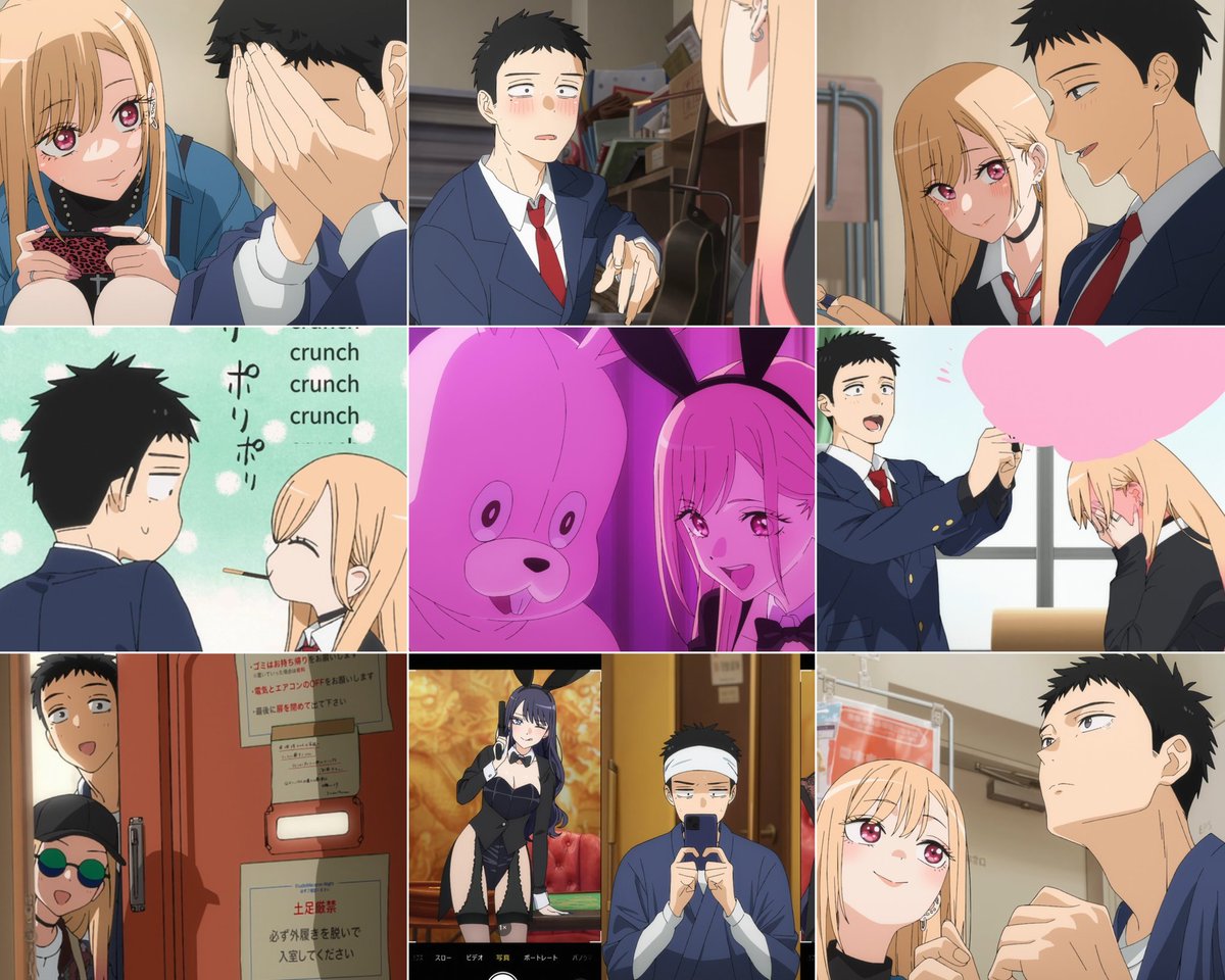 Y esto es solo del 1er capítulo, lo que nos espera está temporada será increíble 💫

Marin &amp; Gojou 💕
#着せ恋 #MyDressUpDarling