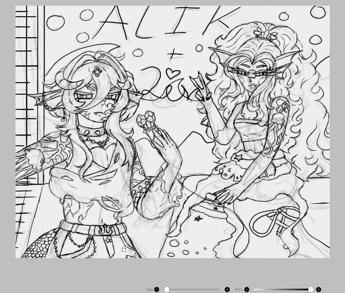 starlie_puff's tweet image. wip, my wrist hurts lol