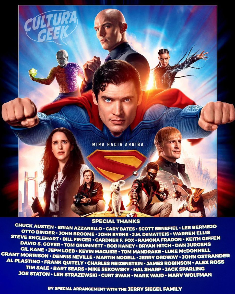 Comic book creators thanked in the credits for #Superman