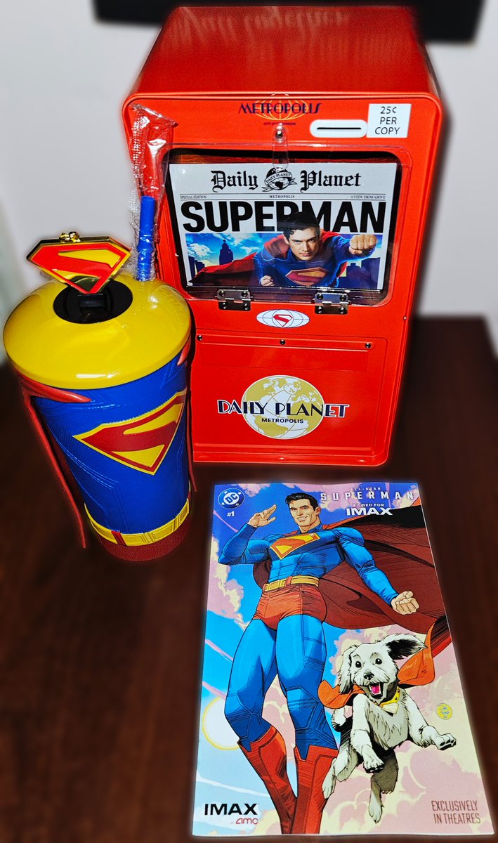 💙 GIVEAWAY ❤️

Superman (2025) has landed in theaters! To celebrate I'm giving away a Daily Press newspaper popcorn bucket, collectible cup and comic book! You have 24 hours to enter! 🍿

To enter: Follow me, Like, Repost! 📚

Ends: July 12th, 12amEST 🕛

⬇️ Important Details ⬇️