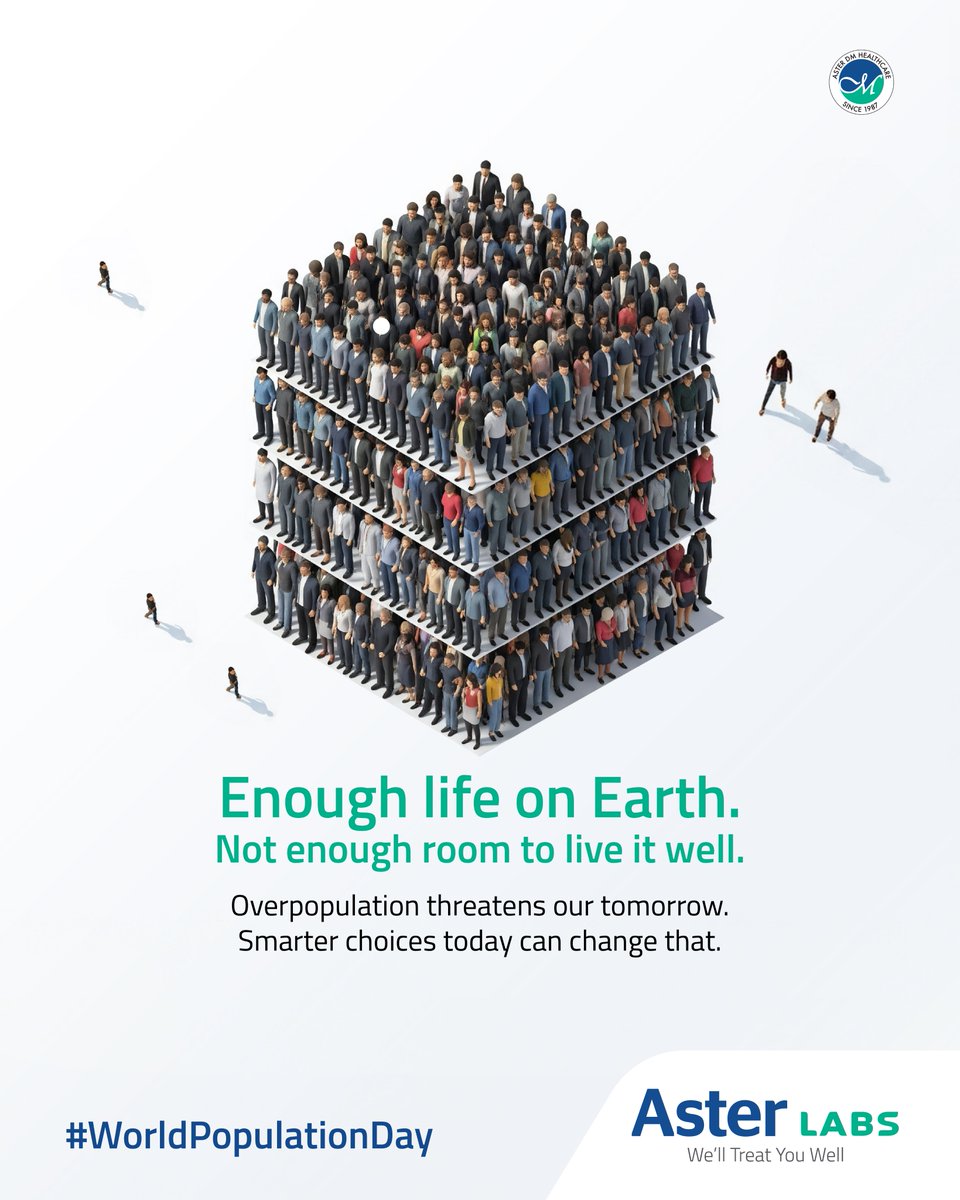 labs_aster's tweet photo. This World Population Day, let's spread awareness about the threat of overpopulation by minimizing our personal wastage.

#WorldPopulationDay #Aster #AsterLabs #HealthCheckUp https://t.co/M2Z14YyTwD