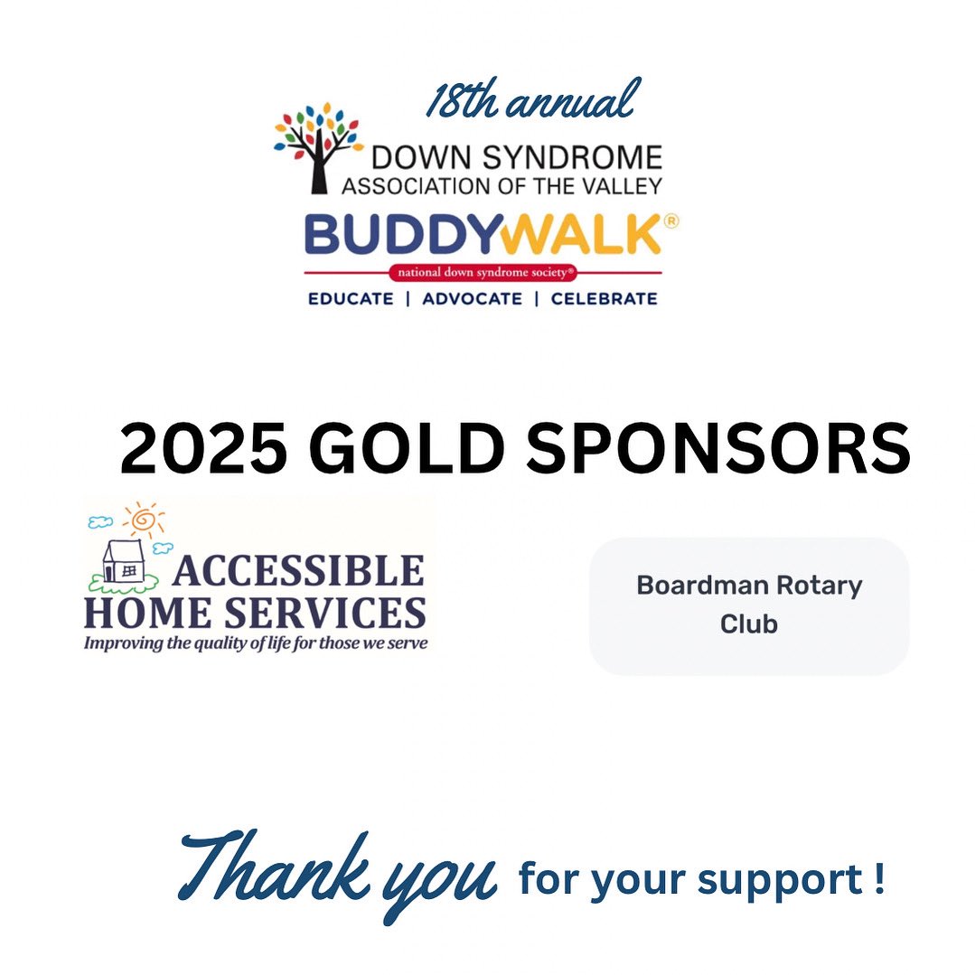THANK YOU to our GOLD SPONSORS! 

Your 2025 partnership with the Down Syndrome Association of the Valley empowers and supports individuals with Down Syndrome, their families &amp; the professionals that serve them. 

Thank you for helping us make a difference!