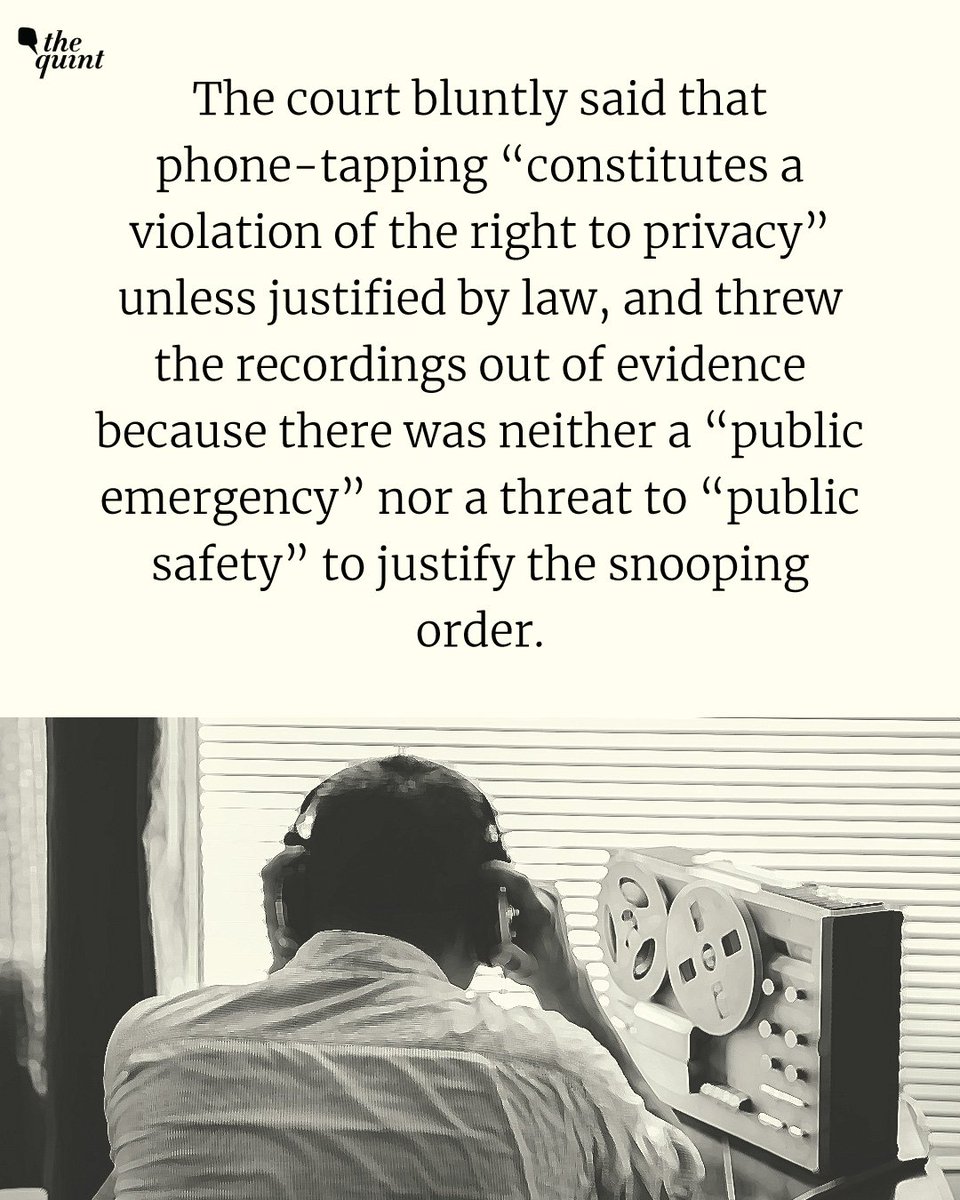 When the Madras High Court quashed the Union Home Ministry’s phone-tapping order in P Kishore vs Union of India last week, it did more than rescue one businessman’s privacy. 
The court bluntly said that phone-tapping “constitutes a violation of the right to privacy.”
