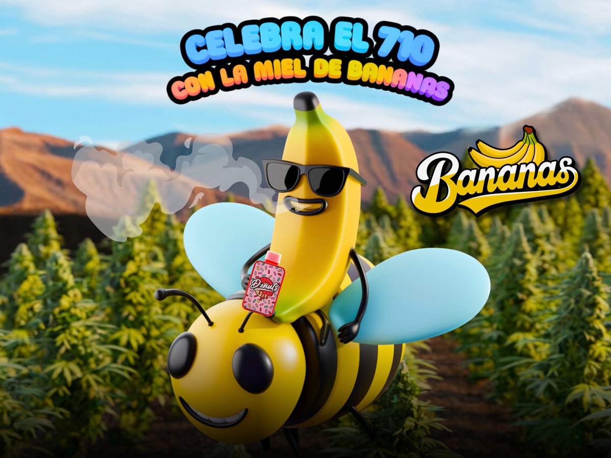 🍯🍌FELIZ 710 CON BANANAS🍌🐝
Hoy como el 420 celebramos a todos esos panas que les gusta volar con pods de miel de bananas! quieres probar uno? Entonces deja tu like y comenta (🍯) y denle RT, así nos animan a rifarles uno esta semana!🌿
#420community #mexico #weed 
#710Sorteo