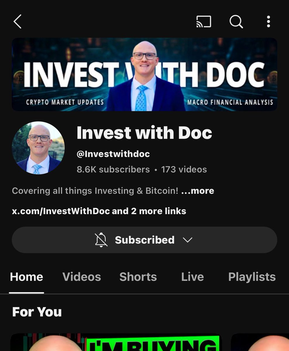 DMarks42's tweet photo. @InvestwithDoc @YouTube https://t.co/HwmcNcn5mw