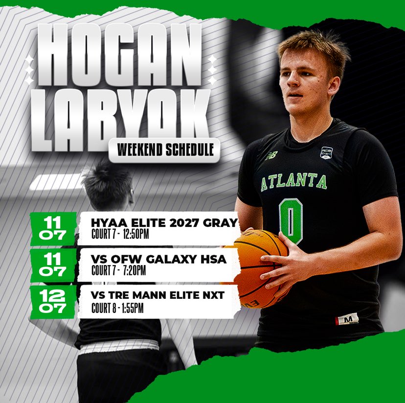 Good start to Best of South Hoopseen with a win on Day 1. Here’s my schedule for the rest of the weekend. Coaches , I would love if you came and checked me out 
<a href="/hoopseen/">HoopSeen</a> <a href="/jerry_buckley/">Jerry Buckley</a> <a href="/4qhcaden/">4qhcaden</a>