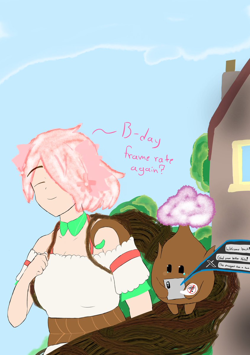 Efc_ENG's tweet image. Made this on a whim to quickly make some fun honor for the best tree in town,  good to hear youre kicking ass!!! 🙌
#noliARTree #Vtuber