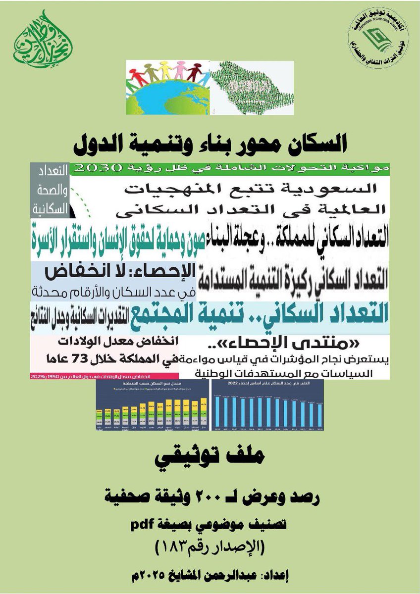 mashaeekh's tweet image. #اليوم_العالمي_للسكان #السكان #زورونا أول متحف صحفي إلكتروني في توثيق #التراث #الصحفي الوطني والعالمي #معرض #فعاليات #الايام #الوطنية #العالمية جميع الملفات التوثيقية (200 ملف ) متوفرة بصيغة pdf ورقيا وإلكترونيًا مجانا. #مليونيات_عبدالرحمن_المشايخ_في_التوثيق_الاعلامي