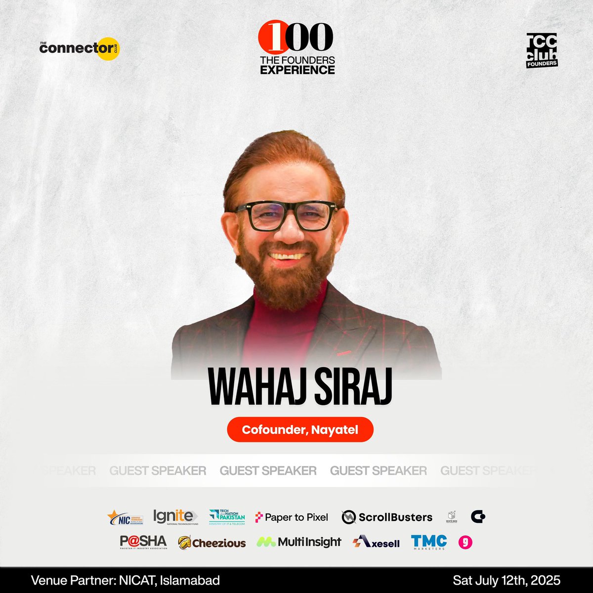 Wahaj Siraj (@wahajsiraj1) on Twitter photo I’d be sharing my thoughts and experiences on
“Building teams that stay: leadership, loyalty and decisions that scale”
at The Founders Experience by The Connectors Club, 3:00-3:30 pm, Saturday 12 July 2025 at <a href="/NICATPakistan/">NICAT Pakistan</a> Chaklala, Rawalpindi.
theconnectorclub.com I’d be sharing my thoughts and experiences on
“Building teams that stay: leadership, loyalty and decisions that scale”
at The Founders Experience by The Connectors Club, 3:00-3:30 pm, Saturday 12 July 2025 at <a href="/NICATPakistan/">NICAT Pakistan</a> Chaklala, Rawalpindi.
theconnectorclub.com