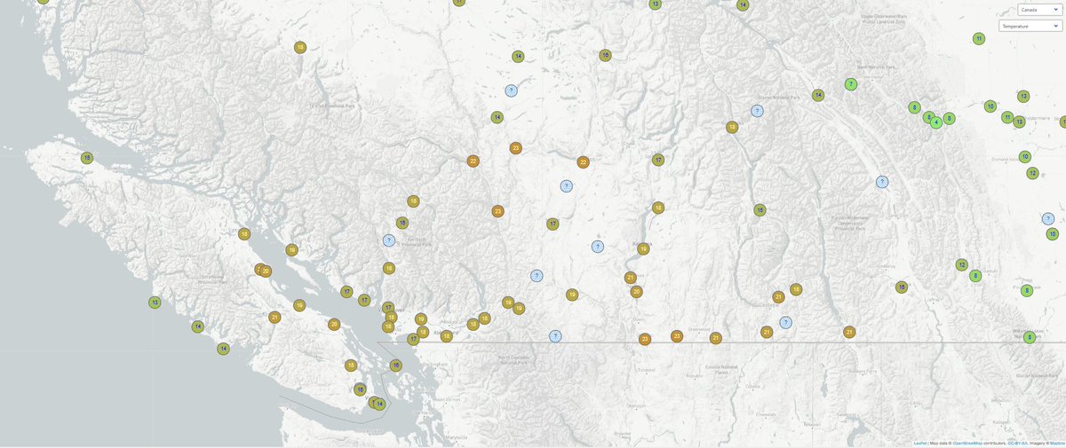 #BCStorm #BCwx #BCStormWatch #ShareYourWeather

Near-perfect weather here in #Kelowna #BC today after the rain passed on through, w/ temperatures topping out at a comfortable 24-25 degrees, humidity levels low but not too low (30-40%), a cool northerly breeze, &amp; a mix of sun &amp;