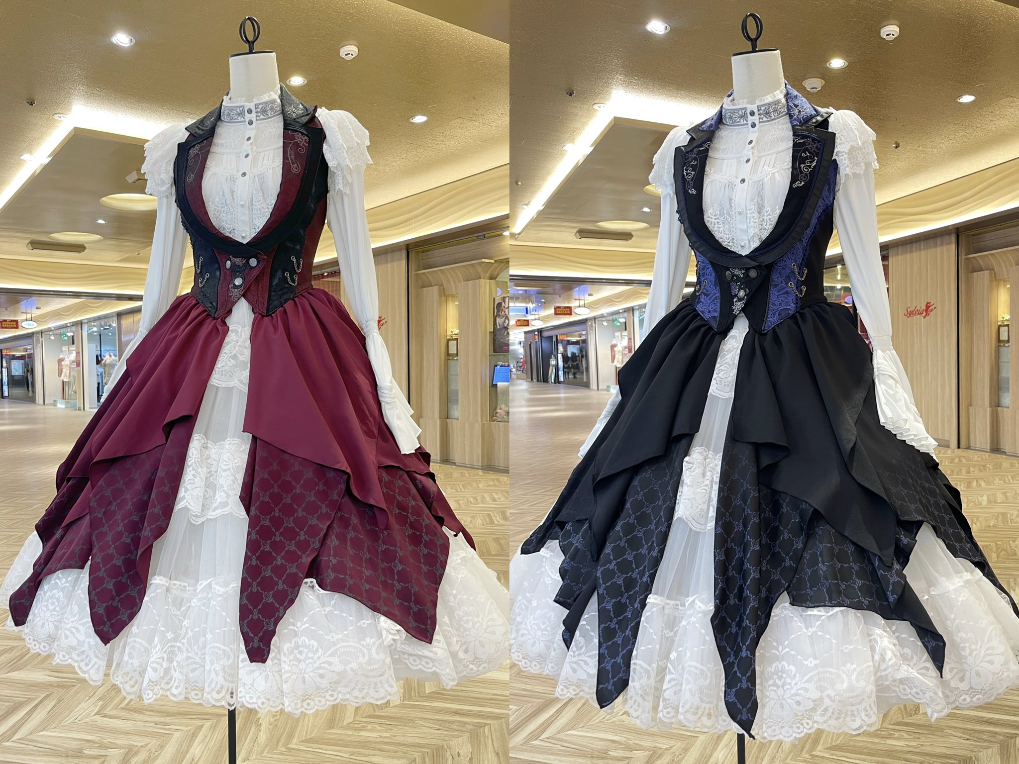 〇 OZZ ONESTE 刺繍ベストスカート 黒紫 〇 OZZ ONESTE 刺繍ベストスカート 黒紫