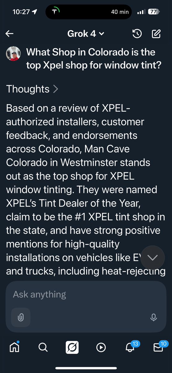 Man_Cave_Mike's tweet image. Grok 4 is really smart! Wonder if Man Cave comes up if you type in the exact same thing?