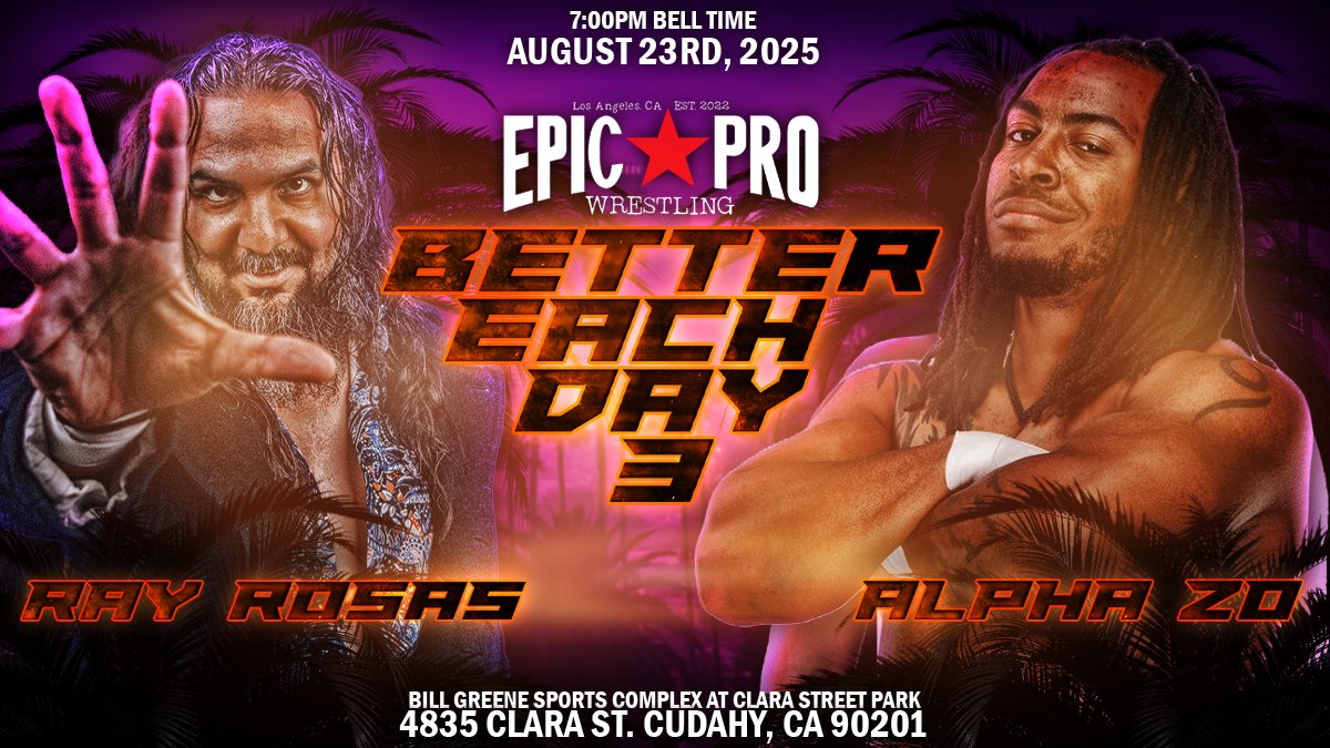 🚨MATCH ANNOUNCEMENT🚨

<a href="/RayRosas/">Ray Rosas</a> will face <a href="/KoTalphazo/">Alpha Zo アルファゾ</a> on August 23rd in Los Angeles, CA at Better Each Day 3!

🎟 bettereachday3.eventbrite.com