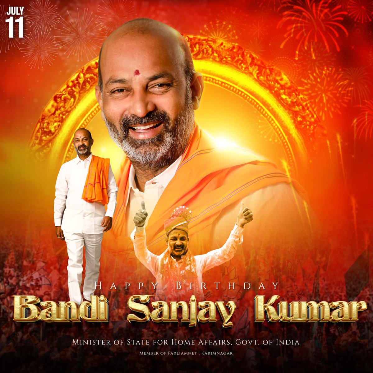 Ram Talluri (@itsramtalluri) on Twitter photo Wishing <a href="/bandisanjay_bjp/">Bandi Sanjay Kumar</a> garu a very happy birthday. Your fearless voice and unwavering commitment to the people of Telangana continue to inspire. May your strength to stand for truth and justice only grow louder in the years ahead.
#HBDBandiSanjay Wishing <a href="/bandisanjay_bjp/">Bandi Sanjay Kumar</a> garu a very happy birthday. Your fearless voice and unwavering commitment to the people of Telangana continue to inspire. May your strength to stand for truth and justice only grow louder in the years ahead.
#HBDBandiSanjay