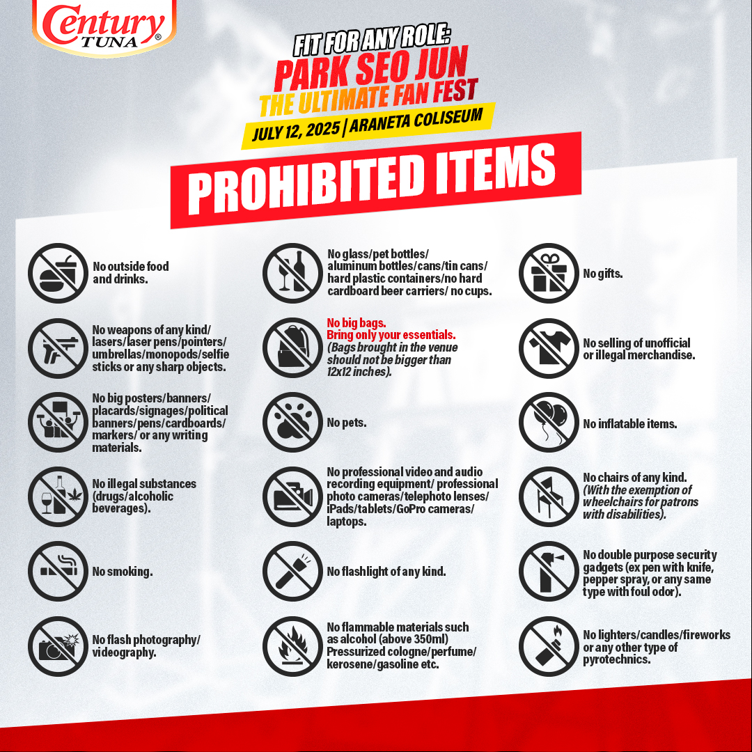 ALL SIGNS LEAD TO PSJ! 🔥🤩
📢 Check out the official Event Map to know where to go and where to find everything! 
📢 Check out the event schedule and plan your day right! Make sure you’re all set! Essentials checked and prohibited items left at home. 😉