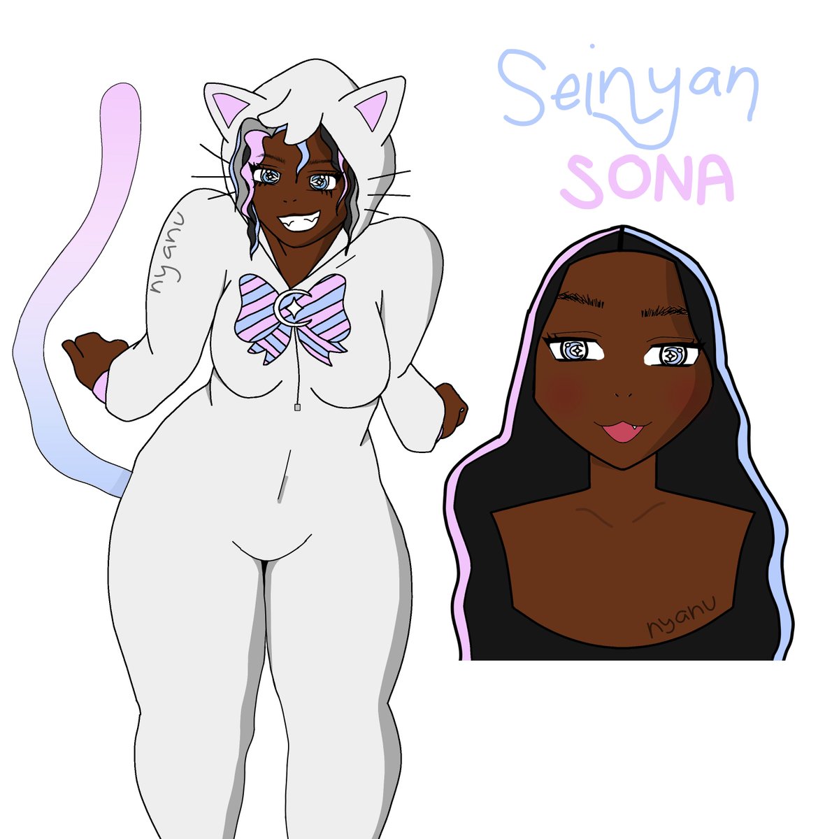nyannyan4l's tweet image. just finished my first digital art ever!! and its my #seinyansona :3 im so glad with how it came out!