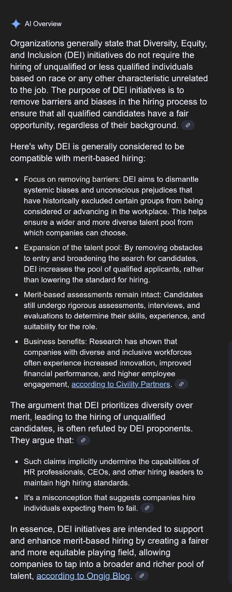 TheOtherRosie's tweet image. #DEI is generally considered to be #compatible with #merit-based hiring: