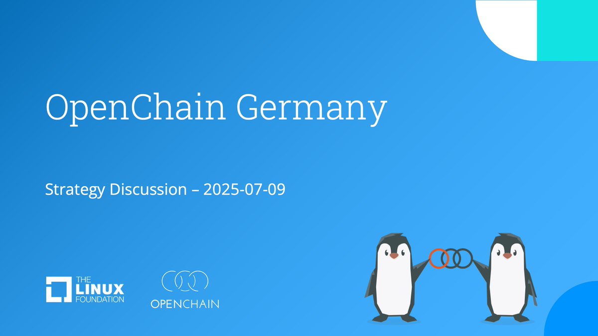 openchainproj's tweet image. RECORDING: OpenChain Germany – 2H 2025 and Beyond – A Strategy Discussion
We Held A Meeting To Discuss Three Things:
• What is happening around open source process management
• What we can usefully contribute
• Any areas of concern
hubs.ly/Q03wP88-0