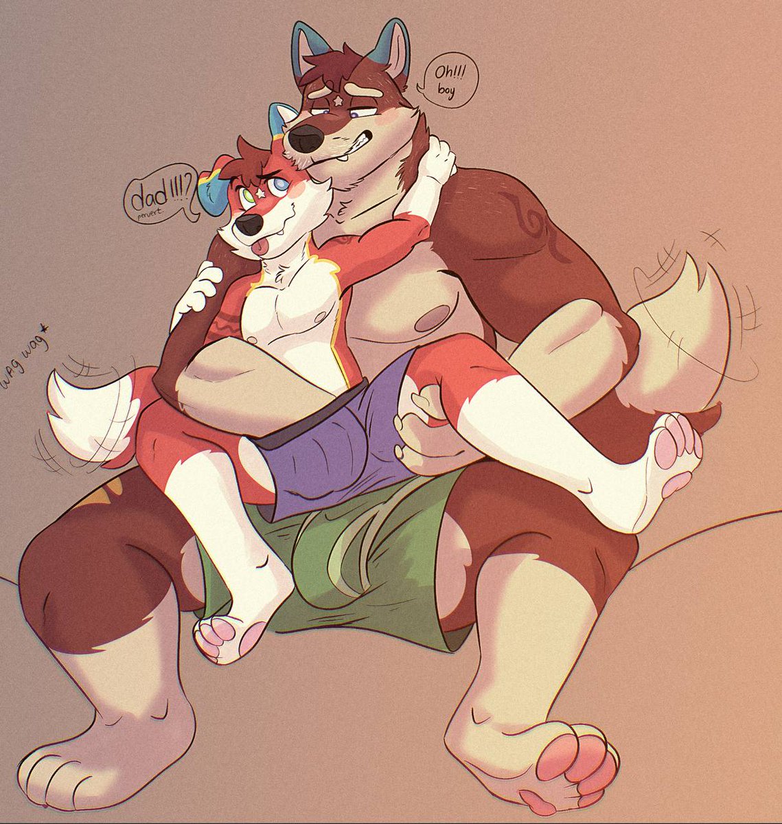 Meet Kopa's dad .

Apparently years of abstaining have made him horny for his son 7u7.

His name is Okuma, he is 40 years old and would like a hand to de-stress.

#nsfwtwtًً  #chudai #furryarts #daddyissues #incesctdad