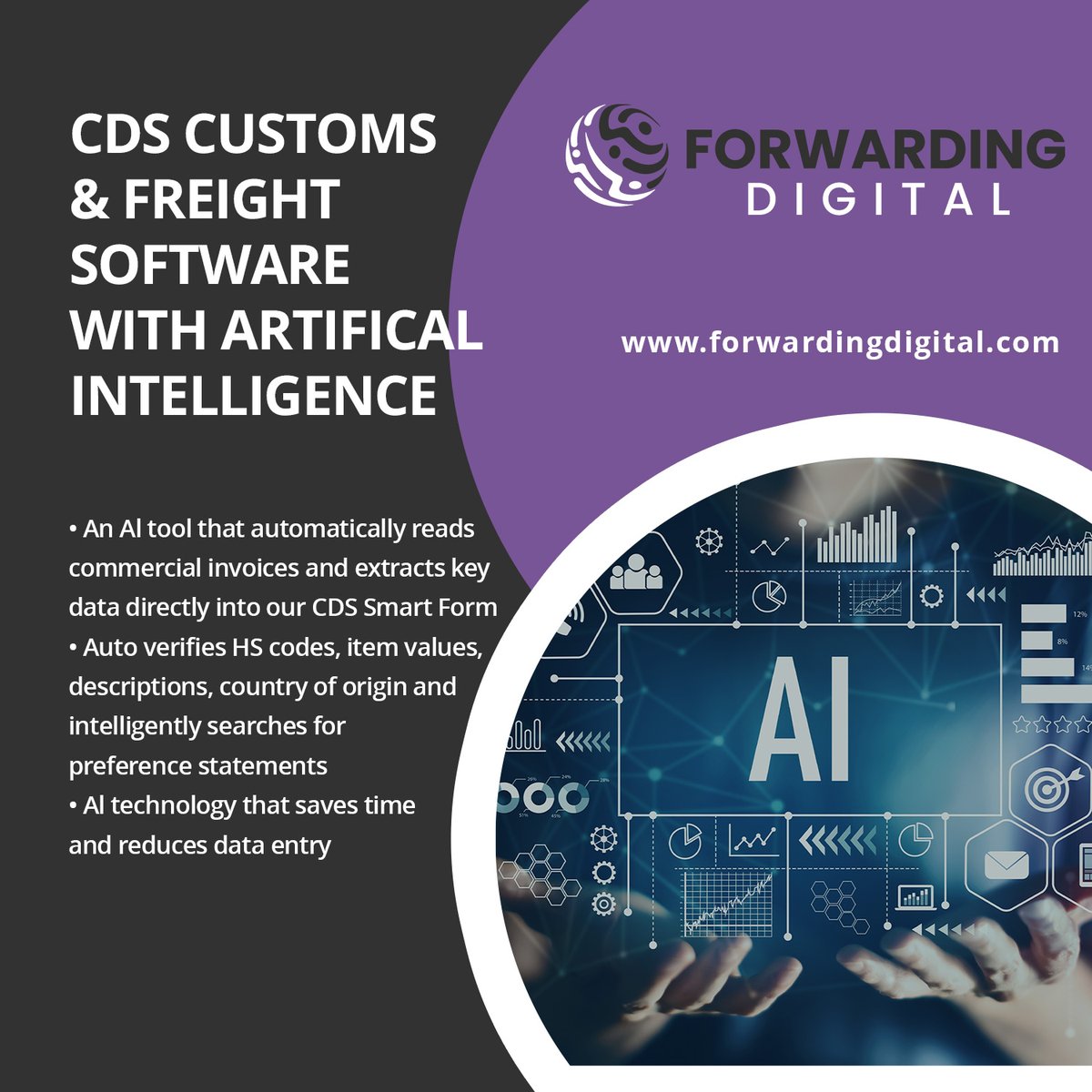 Forwarding Digital - Next generation CDS &amp; Forwarding cloud software solutions reimagined.
forwardingdigital.com
#cdssofware  #freightsoftware  #forwardingsoftware  #logisticssoftware  #ForwardingDigital