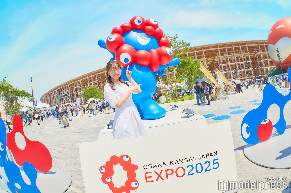 mdpr_travel's tweet image. ［PR］須田亜香里、週末ひとり旅で大阪・関西万博へ！

📍特急ひのとりプレミアム車両で贅沢体験
📍ミャクミャクと記念撮影
📍パビリオンで歴史に触れる🇺🇸🇮🇹
「約束しているので次は母と来ます」

🔻旅の様子はこちら
travel.mdpr.jp/travel/detail/…

#EXPO2025 @dasuwaikaa @kintetsu_2sn @expo2025_japan