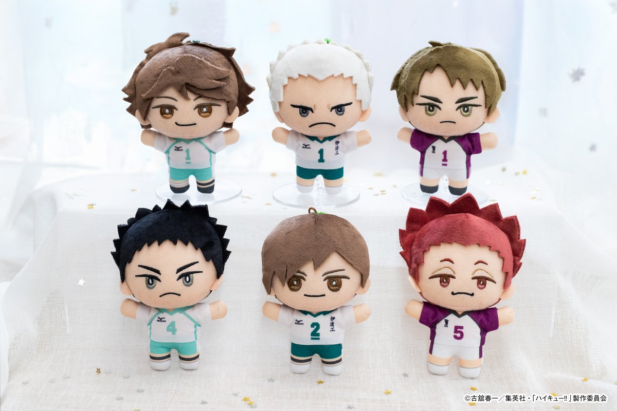 charatoru's tweet image. 🏐7月発売商品🏐
【ハイキュー!! みにコレ！ぬいぐるみマスコット3】

アニメ「#ハイキュー!!」より、及川 徹・岩泉 一・青根高伸・二口堅治・牛島若利・天童 覚の #みにコレ！ぬいぐるみマスコットが登場です🌟
#hq_anime

詳細はこちら🔍
⇒sk-japan.co.jp/charatoru/char…