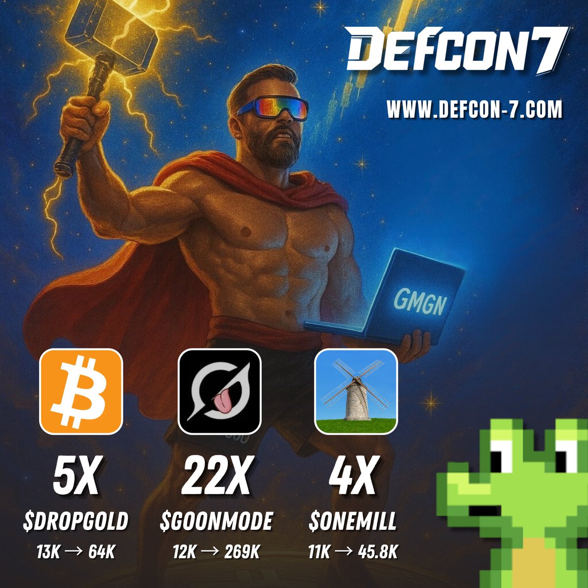 eth_taco's tweet image. Here are some more plays from yesterday on @bonk_fun! The magic spot where you’ll find them all and learn how to trade is #Defcon7.

Join us, you won’t regret it!