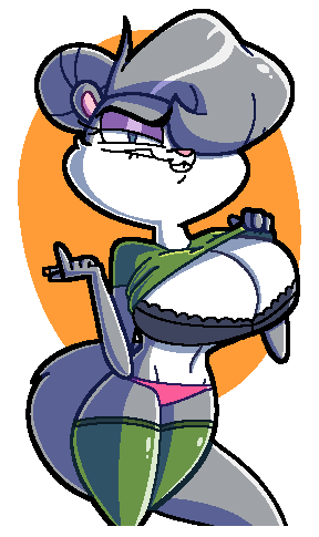 Grouchy Squirrel Lady