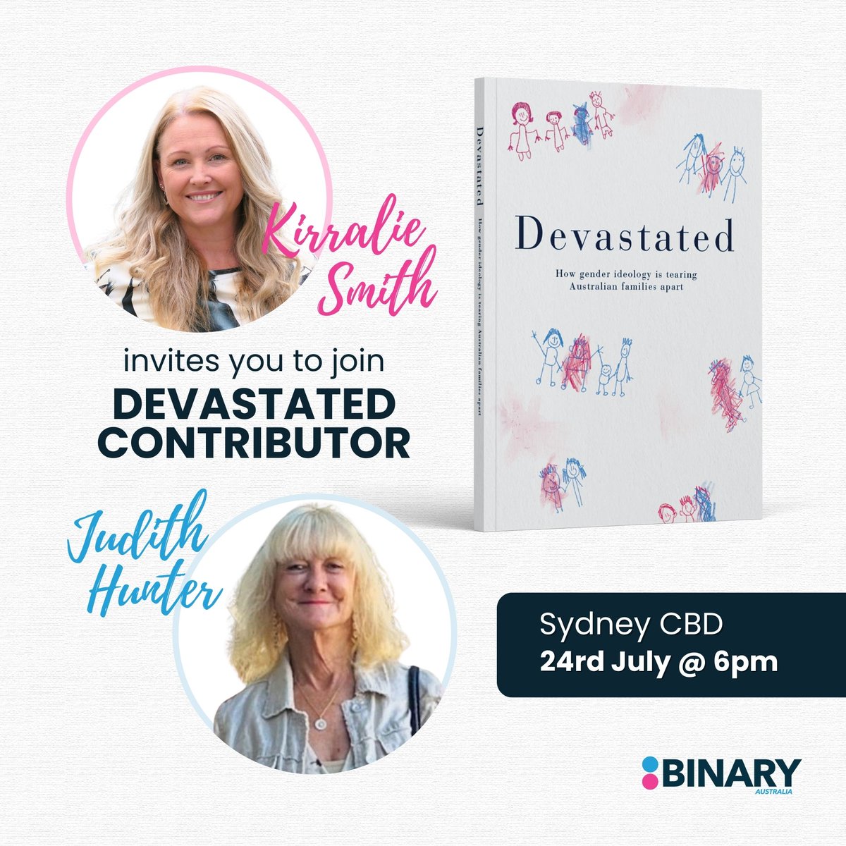 Hope you can join us. Register now info@binary.org.au