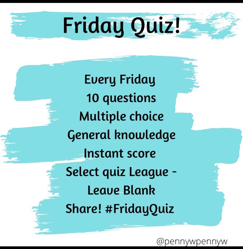 pennywpennyw's tweet image. πΉπ·π¦ #FridayQuiz π¦π·πΉ
πΉ Like, share and repost
πΉ Have a go and good luck!
πΉ Share your score below with a gif
πΉ Share the quiz with whoever you want!
Happy #Friday!
docs.google.com/forms/d/e/1FAIβ¦