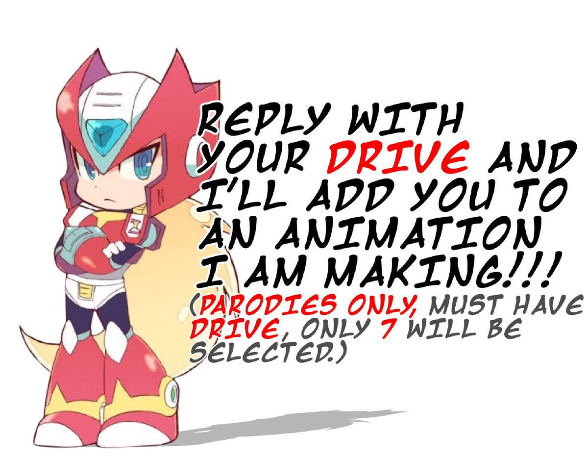 I need 7 parodies with drives. I’m making an animation. See you soon.