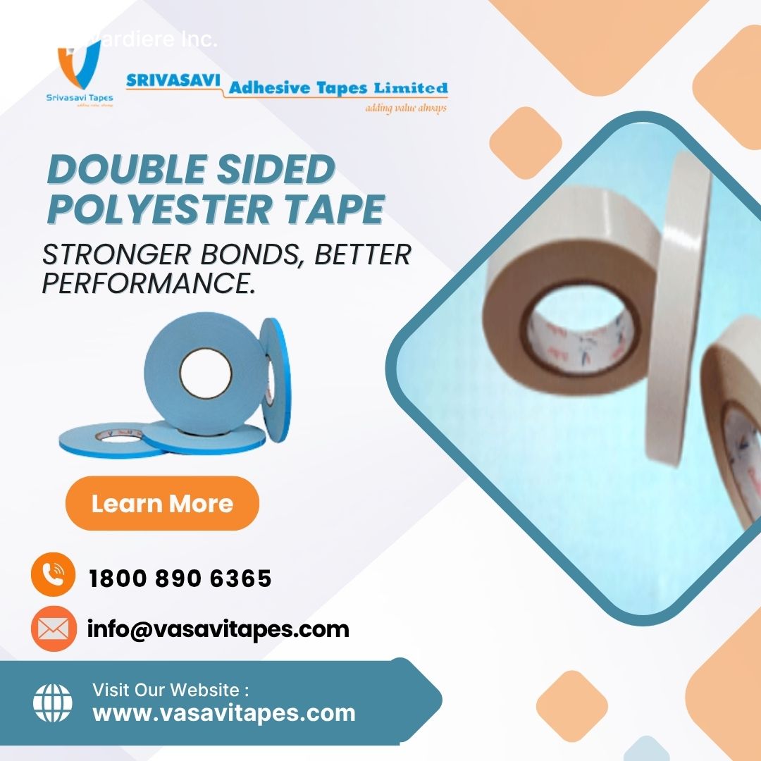 srivasavi_tapes's tweet image. Double Sided Polyester Tape - DSPET - 398 DS PET Filmic Tape

Perfect for high-performance applications, the DSPET  398 DS PET Filmic Tape offers superior adhesion, durability, and flexibility.

080-23629383
vasavitapes.com/dspet-398-ds-p…

#PolyesterTape #DSPET #DoubleSidedTape