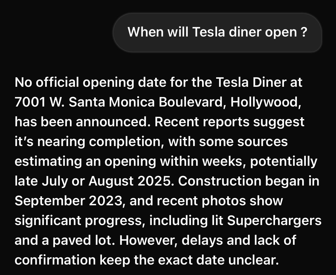 dangmagic's tweet image. Wil be a good day if Tesla drops the Grok update and opens the Tesla diner on the same day. Throw in a FSD update too :p
