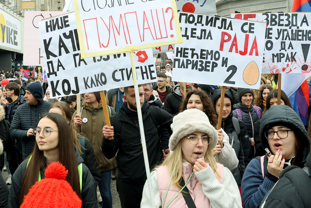 Euractiv's tweet photo. Serbia’s bold protests and buried crimes https://t.co/XslPFF3uXE https://t.co/EBSPmHI0Ar