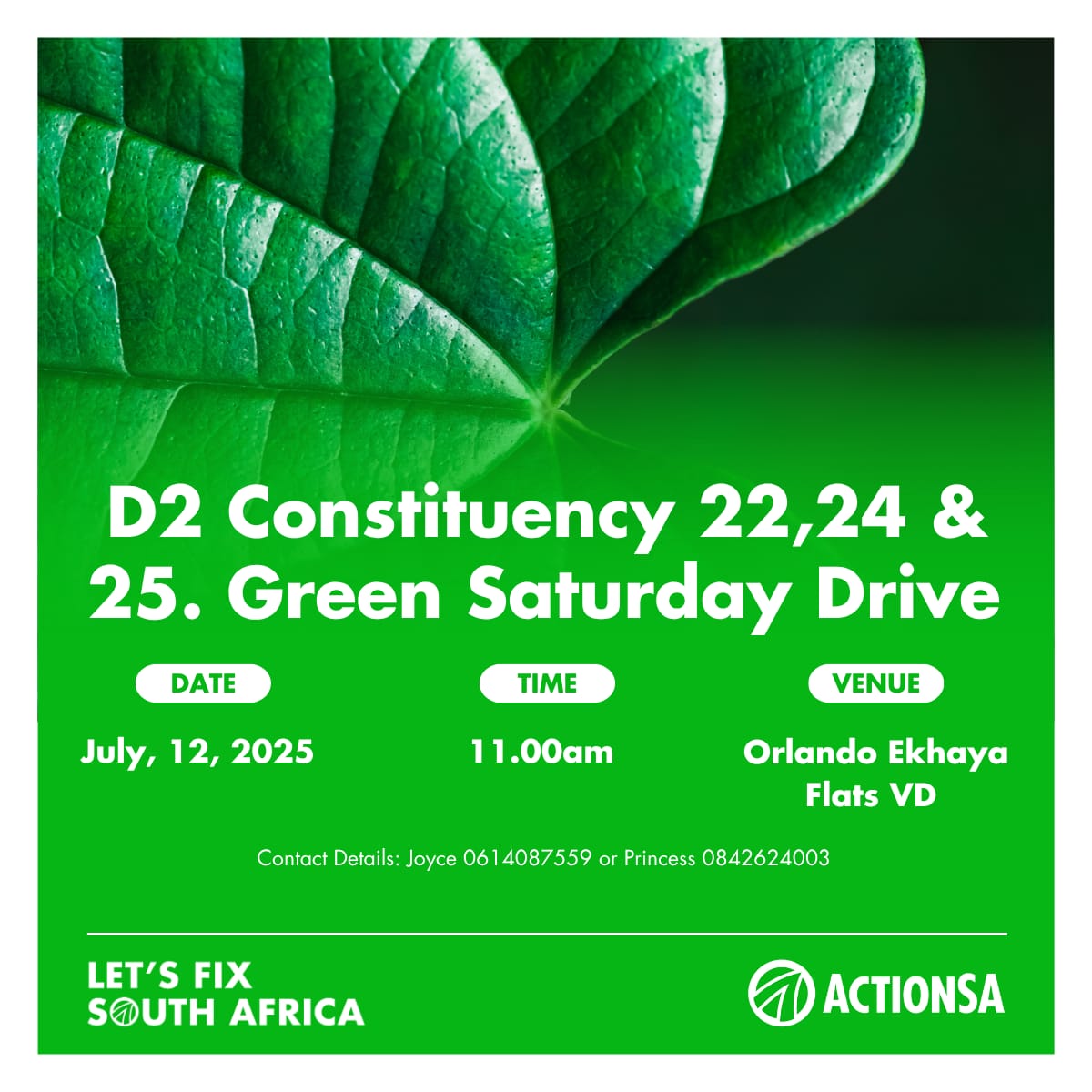 COJactionsaREC's tweet photo. ActionSA is here to serve our residents. Stop by our different gazebo's allover Joburg this Saturday and tell us about the service delivery issue you are experiencing.
#SaveCoJ
#ServiceDeliverism
#ActionWillGovernBetter https://t.co/1d7vbgIlPG